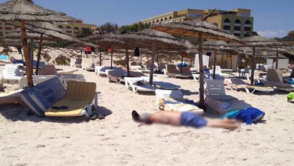 Ataque terrorista en playa de Túnez, perpetrado el viernes 26 de Junio