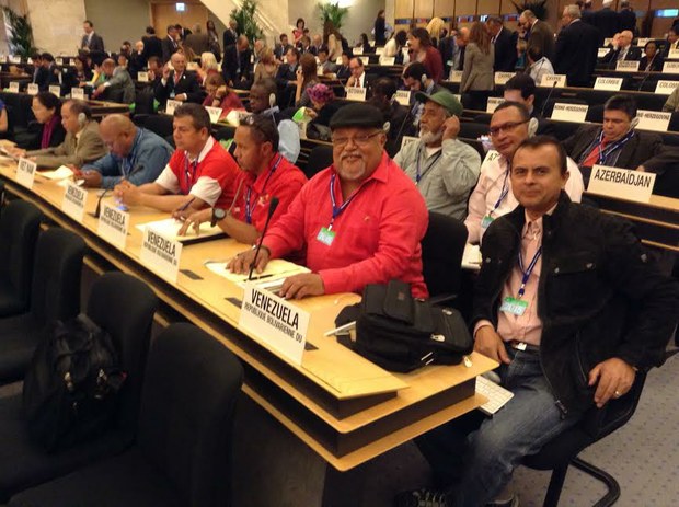 Wills Rangel y la delegación venezolana en la conferencia de la OIT en Ginebra