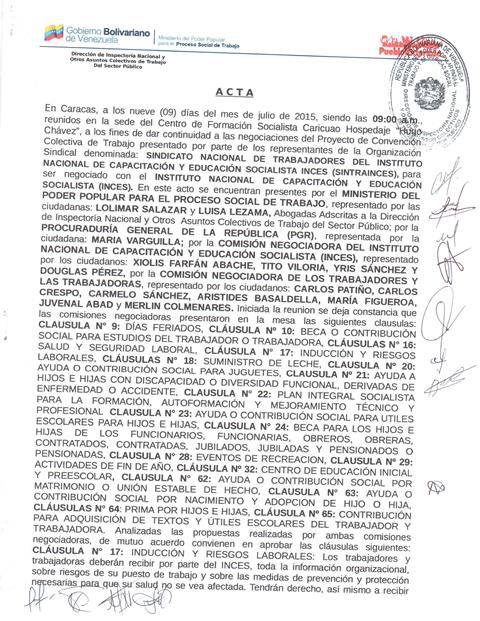 ACTA DEL DÍA 09 DE JULIO DE 2015.