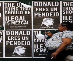 Afiches  alusivos al rechazo contra el precandidato repúblicano  Donald Trump