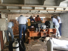 Trabajos de reparación y mantenimiento en las compuertas del Embalse del río Guárico en el Municipio Miranda, estado Guárico