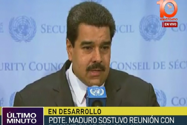 Maduro expresó que el encuentro con Ban Ki-moon fue diplomático e histórico.