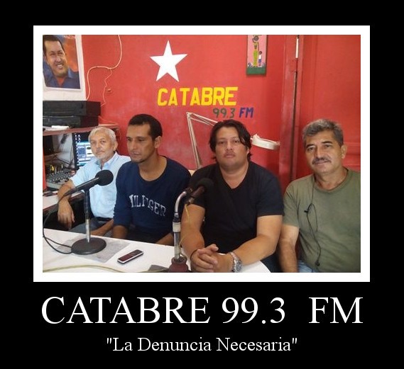 de derecha a izquierda: Héctor Carballo, Gilberto Cáceres, Aldemaro Sanoja y Alirio Acosta