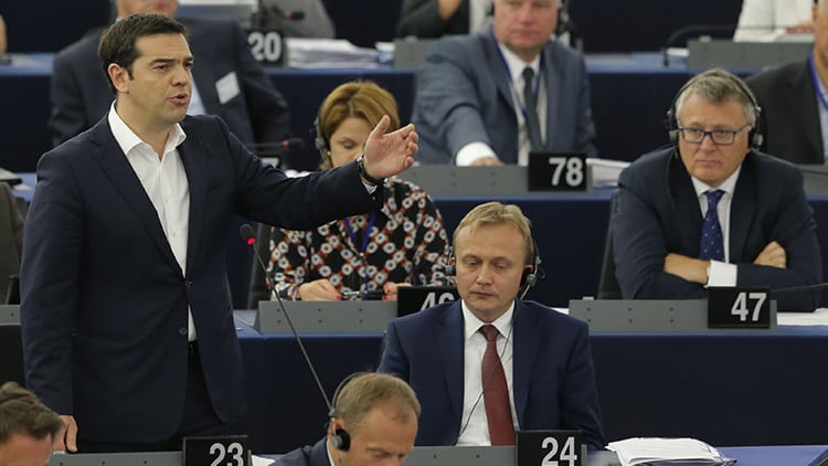 Tsipras ante el parlamento europeo