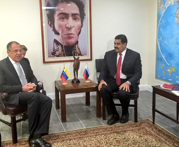 El canciller Lavrov y el presidente Maduro