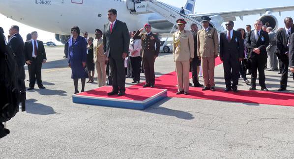 Llegada del presidente Maduro al Aeropuerto Sangester International de Montego Bay, Jamaica