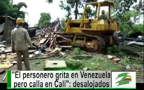 Autoridades colombianas pusieron el grito en el cielo por el derribo de viviendas ilegales en zona de seguridad fronteriza y ellos ocultan lo que les hacen a sus propios ciudadanos.