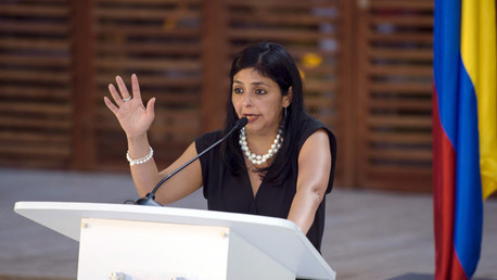 La ministra de Relaciones Exteriores de Venezuela, Delcy Rodríguez.