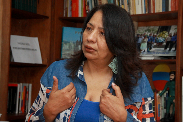 Ilenia Medina recientemente nombrada Secretaria Nacional de Organización del "Partido Patria para Todos" (PPT).