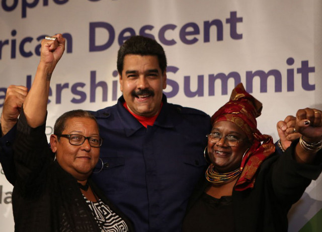 El presidente Maduro en su más reciente visita a EEUU en un acto  realizado en Harlem.