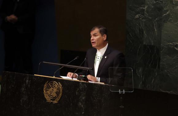 Rafael Correa en la ONU