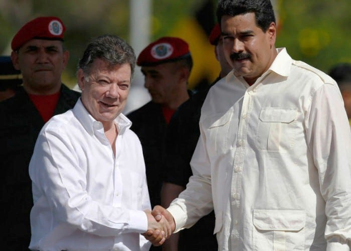 Santos y Maduro en el pasado