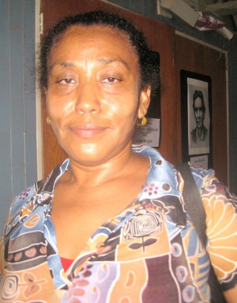 Carmen Helder, operadora de planta y activista del Frente Nacional de Lucha de la Clase Trabajadora (FNLCT)