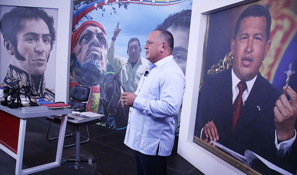 El diputado Diosdado Cabello en su programa "Con El Mazo dando"