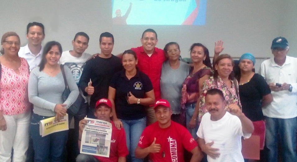 Participantes y facilitadores del 1er Encuentro de Emprendimiento Comunal promovido por Marea Socialista en Aragua