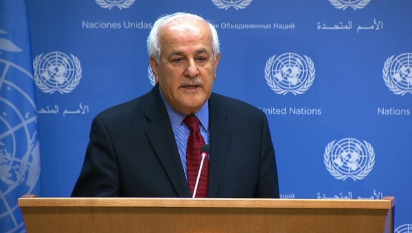 El embajador de Palestina ante la ONU, Riyad Mansour, envió una carta al Consejo de Seguridad