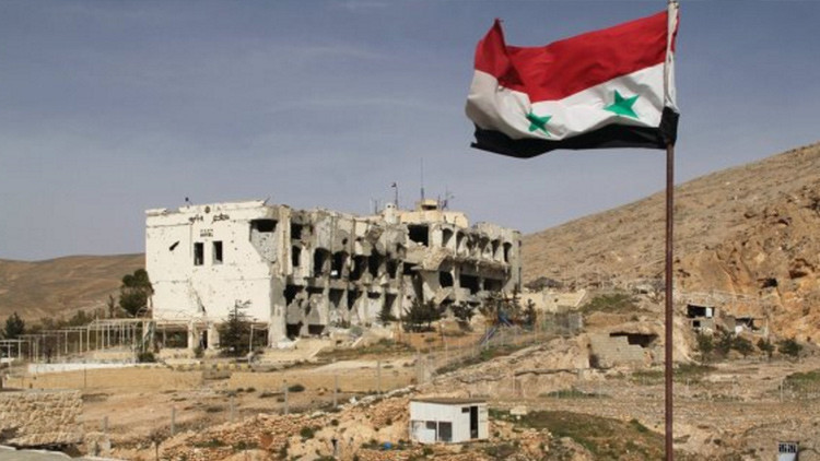 Edificios en ruinas de la ciudad siria de Maaloula, que fue dos veces capturada y saqueada por grupos terroristas