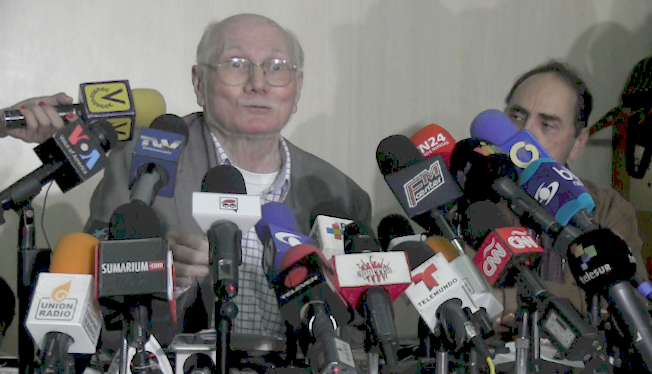 Jorge Giordani en la rueda de prensa del miércoles 9 de diciembre en el Hotel El Conde
