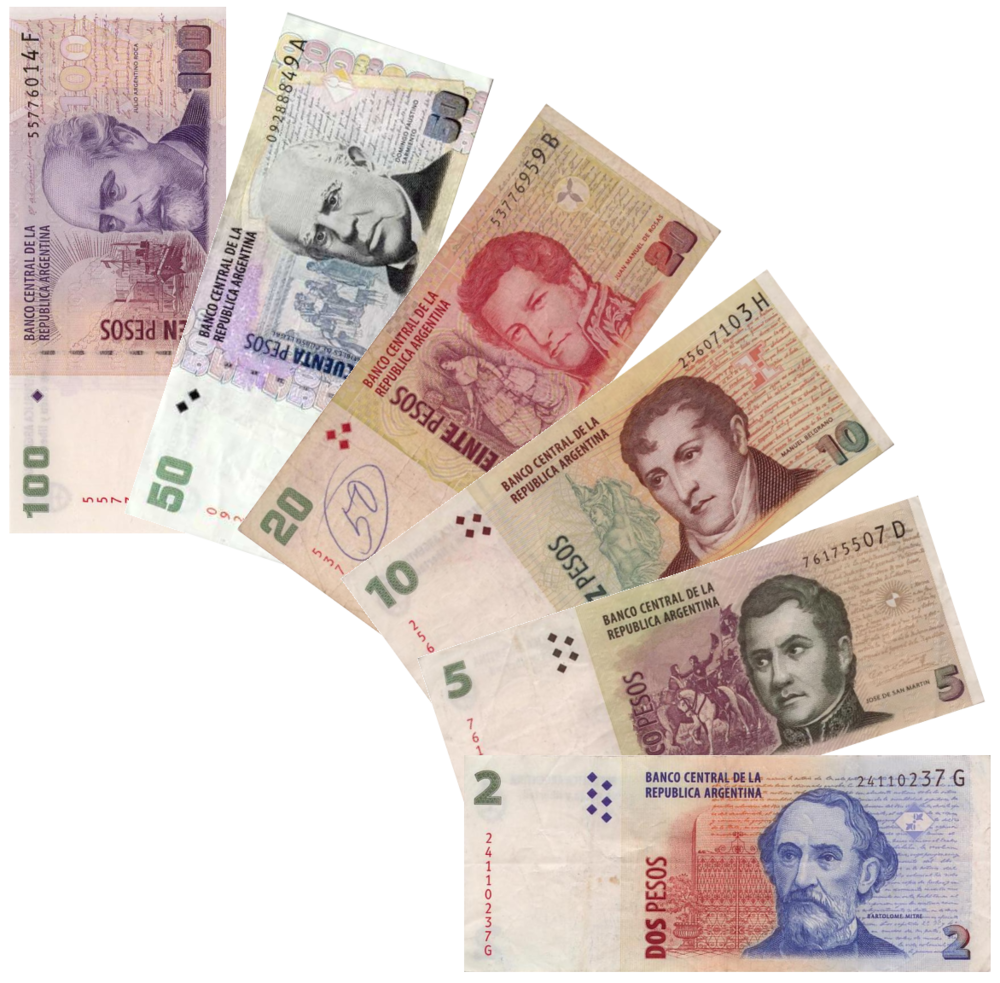 Peso argentino, billetes