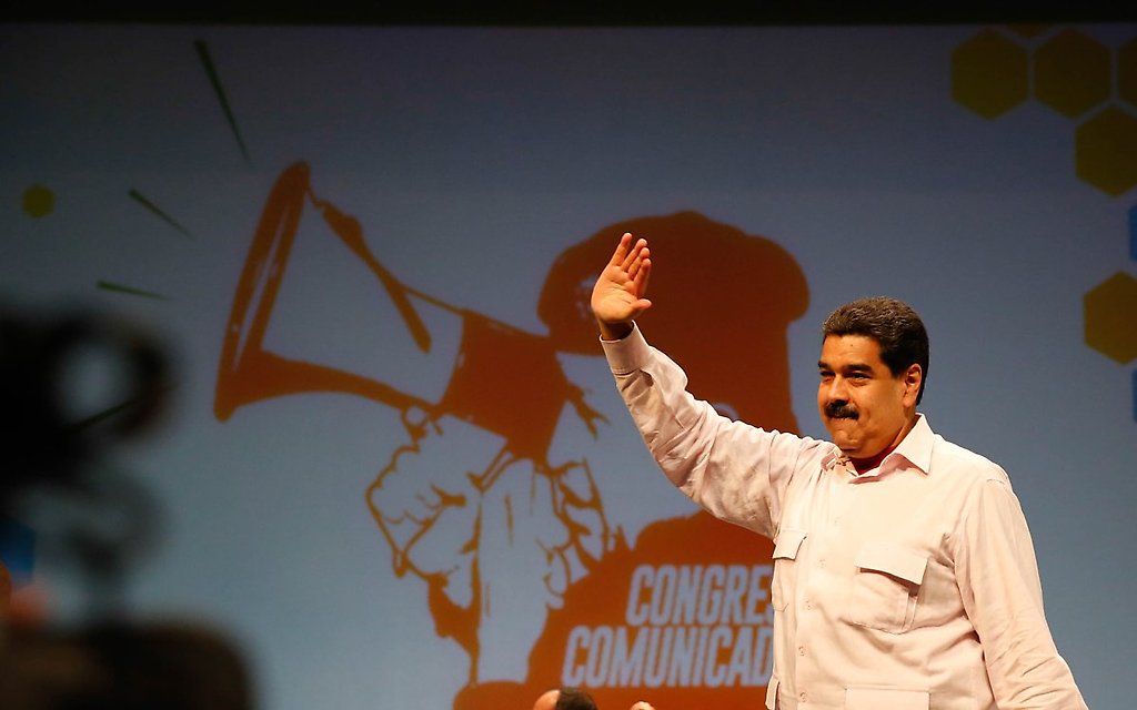 El presidente Maduro en el Congreso de la Patria Capítulo Comunicadores, en el Teatro Teresa Carreño, Caracas