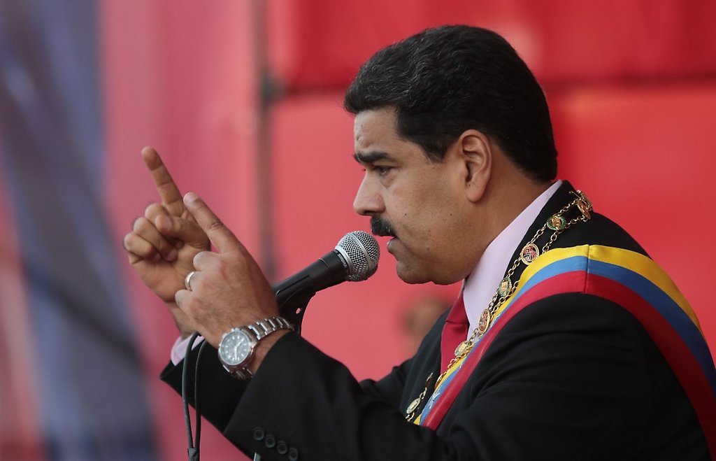 El presidente Nicolás Maduro desde la Academia Militar de Venezuela, en Caracas