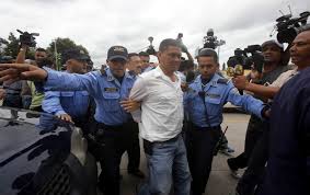 Víctor Manuel Meza al momento de ser detenido