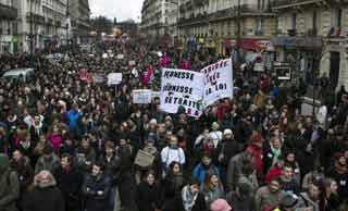 Franceses contra proyecto de reforma laboral