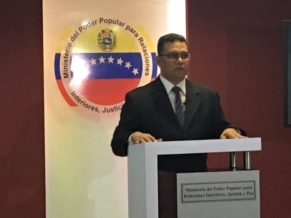 Gustavo González López, ministro del Poder Popular para Relaciones Interiores, Justicia y Paz,