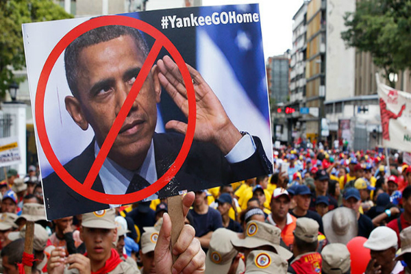 Obama nuevamente se inmiscuyó en los asuntos de Venezuela.