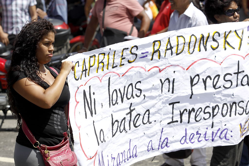 Mirandinos protestan contra Capriles