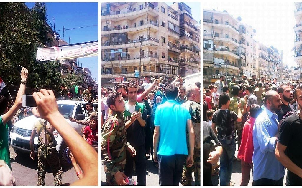 El pueblo de Alepo al oeste de la provincia, ya celebra en las calles su liberación, luego de cuatro años bajo intensos ataques por parte de "los cañones del infierno"