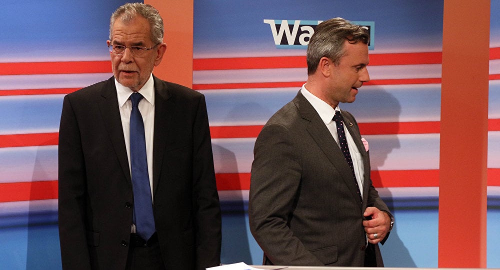 El independiente Alexander Van der Bellen y el candidato de extrema derecha Norbert Hofer.
