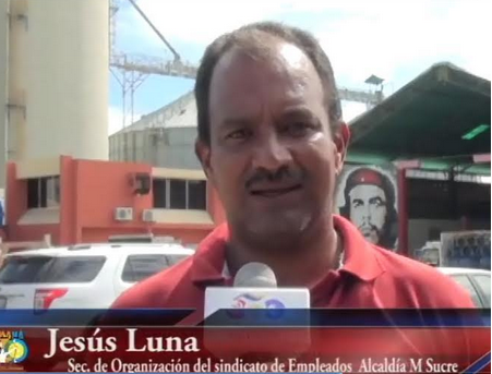 Jesús Luna presidente del sindicato de empleado de la alcaldía de Cumaná