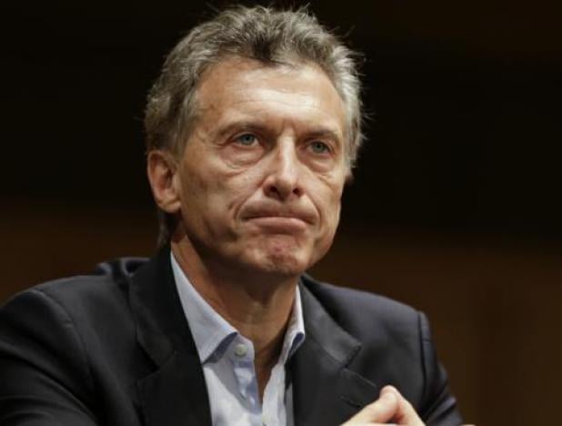 El presidente de Argentina,  Mauricio Macri