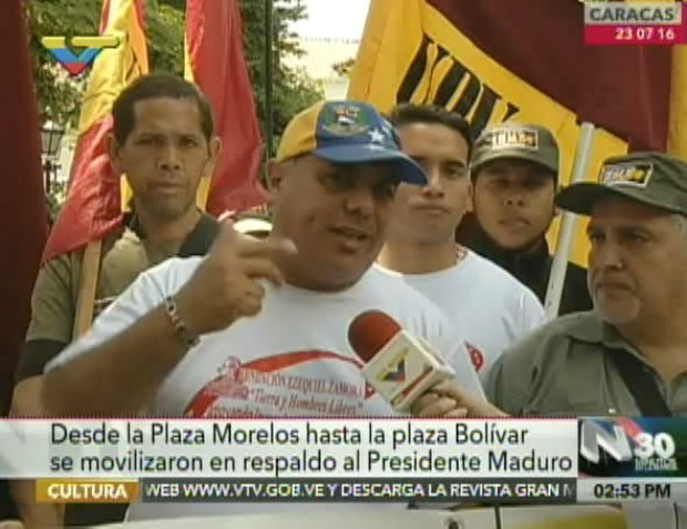 “Con todo lo que estamos viviendo por la derecha nacional e internacional que lo que pretende es arrodillarnos, el pueblo se levanta y le dice al compañero Maduro: aquí estamos", señaló Carmelo González (UPV)