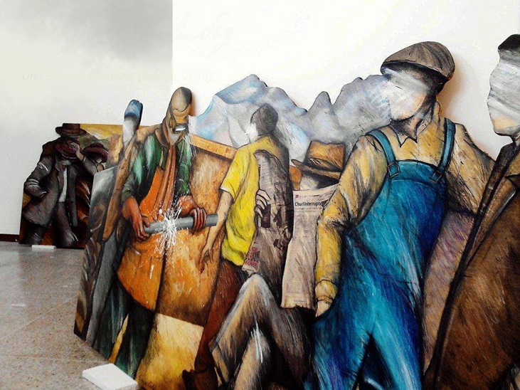 "Un Escena Cotidiana" obra dedicada a la clase obrera y trabajadora venezolana