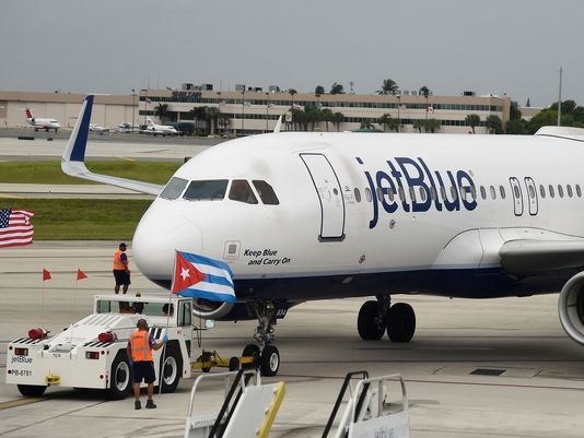 El avión de la JetBlue aterrizó en Santa Clara, Cuba