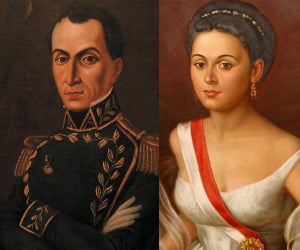 Simón Bolívar y Manuela Saenz
