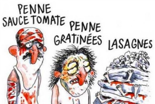 “Terremoto a la italiana: penne con salsa de tomate, penne gratinado… lasaña”