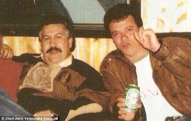 El Popeye con Pablo Escobar