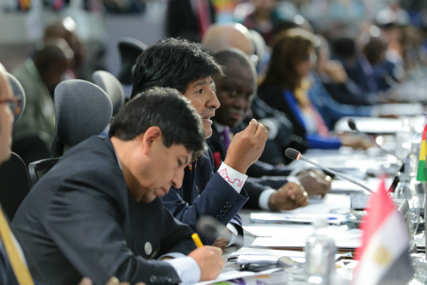 Evo Morales en la Cumbre del MNOAL