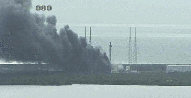 En las instalaciones de la empresa Space X se registró la explosión