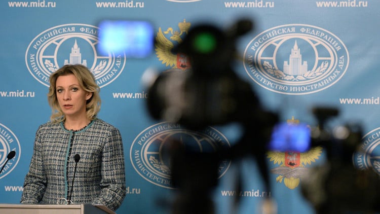 La portavoz del Ministerio de Asuntos Exteriores de Rusia, María Zajárova