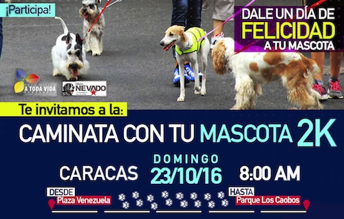 Caminata de mascotas desde Plaza Venezuela-Los Caobos