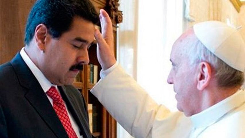 El presidente de la República, Nicolás Maduro cuando visitó al Papa Francisco.