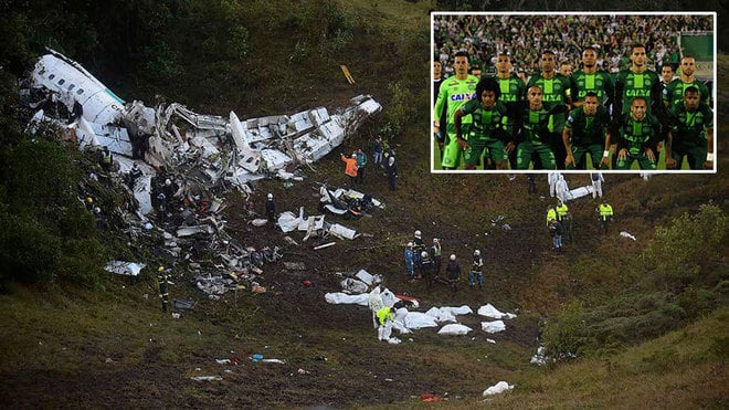 Equipo de fútbol chapecoense sufre trágico accidente aéreo en Medellín