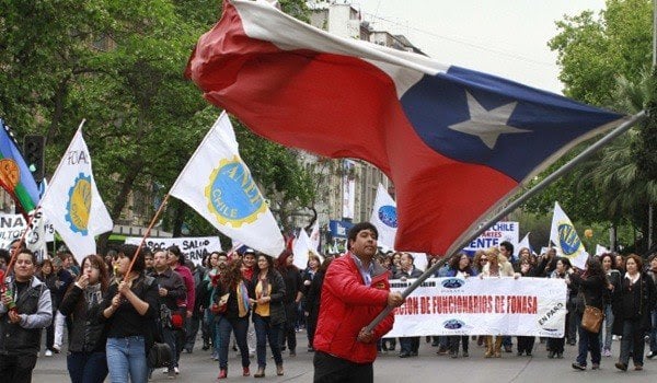 Trabajadores públicos de Chile en lucha