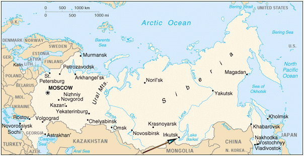 Región siberiana de Irkutsk.