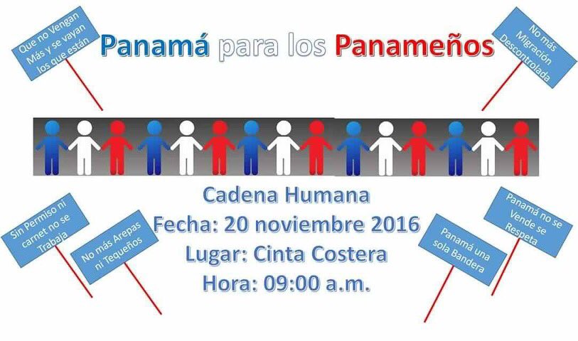 Marcha Panamá anti Venezuela inmigrantes