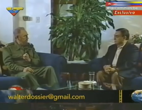 Walter Martínez cuando en junio de 2005 entrevistó al comandante Fidel Castro.